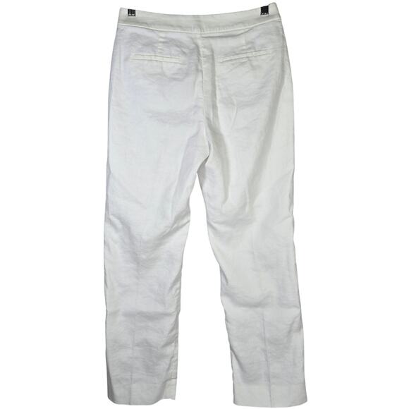 J. Crew‎ Kate straight-leg pant in stretch linen blend White 2 BF407 - Picture 2 of 12